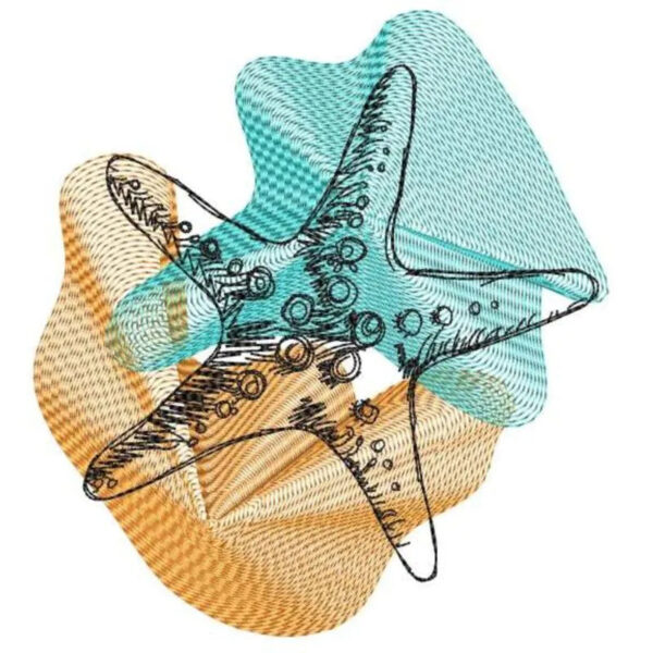 Stickdatei Seestern Vintage