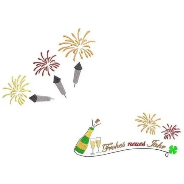 Stickdatei Silvester Set 6-teilig