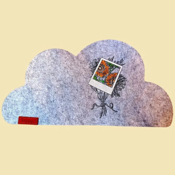 Stickdatei Polaroid Sonnenblume