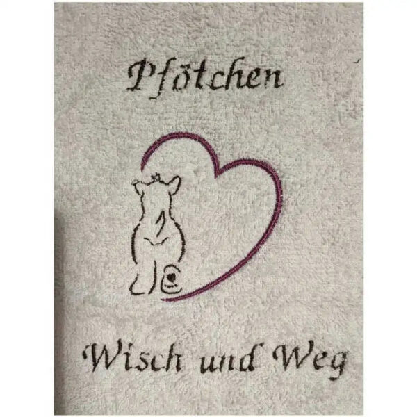 Stickdatei Spitzohr-Hund mit Herz