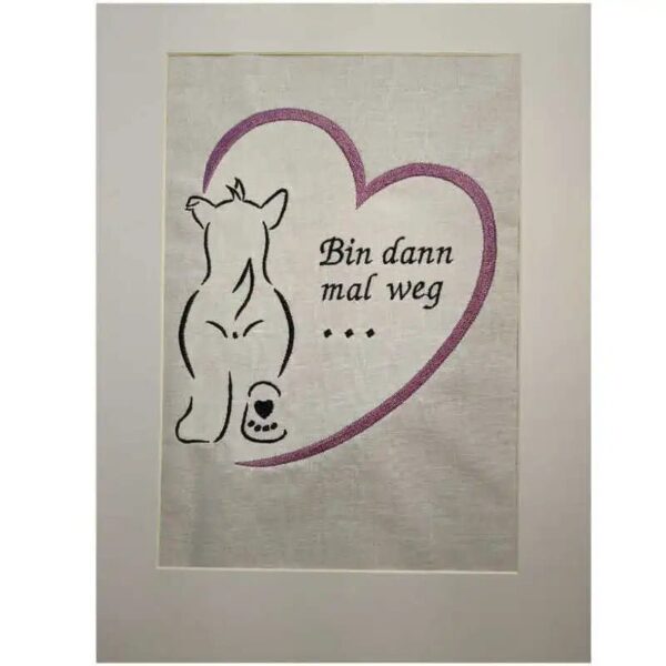 Stickdatei Spitzohr-Hund mit Herz