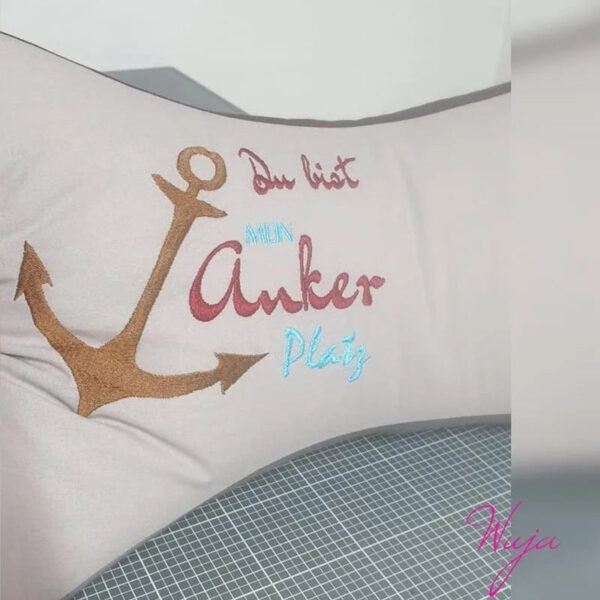 Stickdatei Spruch "Du bist mein Ankerplatz"