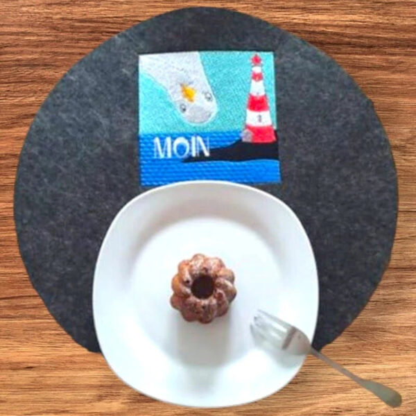 Stickdatei Spruch Moin mit Möwe