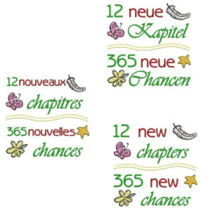 Stickdatei Spruch Neue Chancen