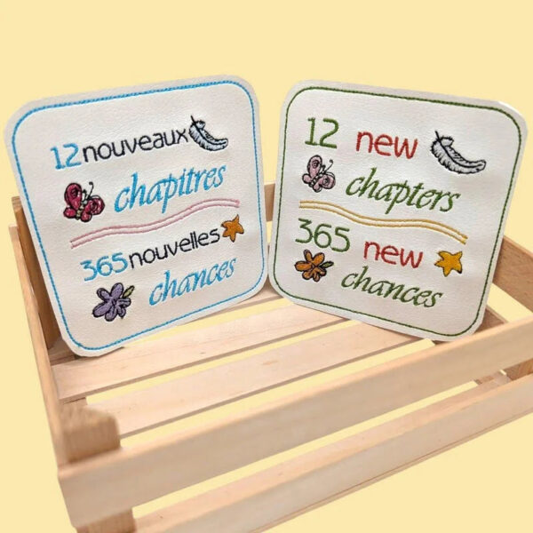 Stickdatei Spruch Neue Chancen