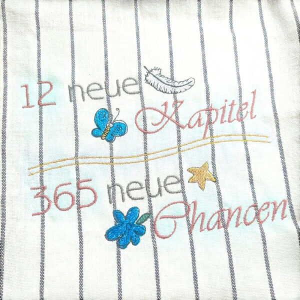 Stickdatei Spruch Neue Chancen