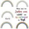 Stickdatei Spruch Regenbogen