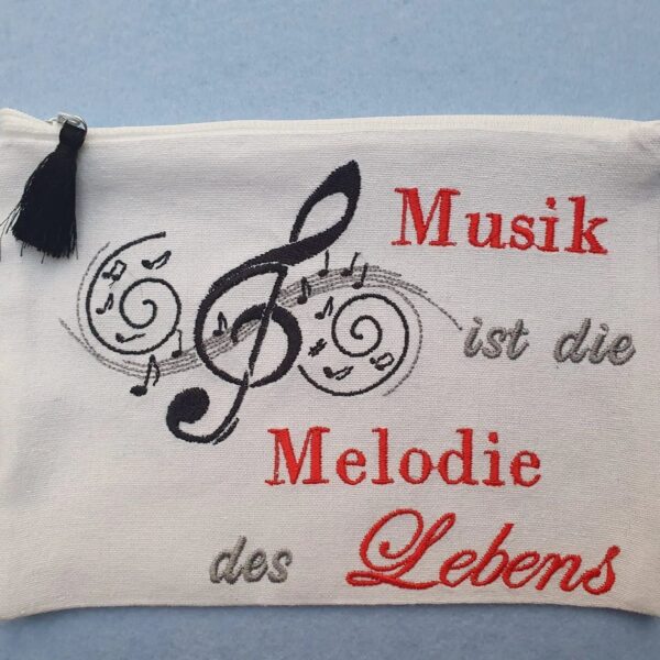 Stickdatei Sprüche Musik Notenschlüssel