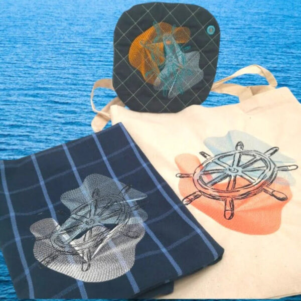 Stickdatei Steuerrad Vintage