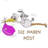 Stickdatei Storch-Post mit Spruch 🐣