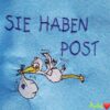 Stickdatei Storch-Post mit Spruch 🐣