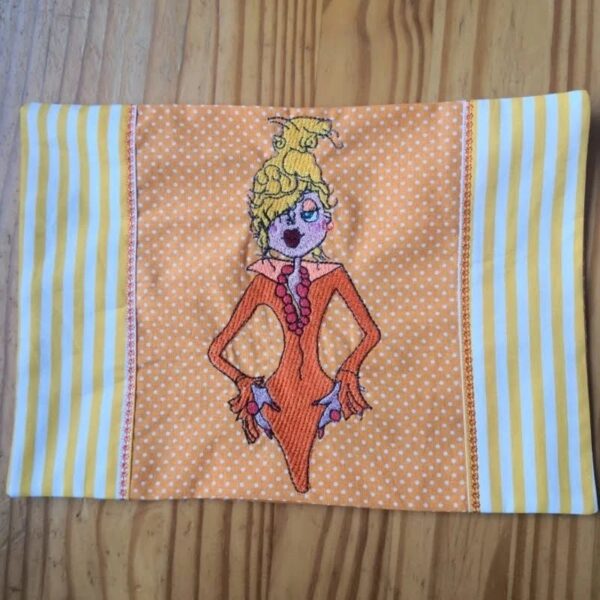 Stickdatei Superwoman mit Spruch