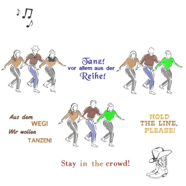 Stickdatei Tanzen Linedance