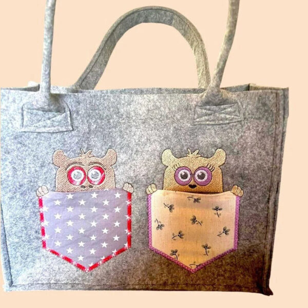 Stickdatei Taschenapplikation stiXXie Monster