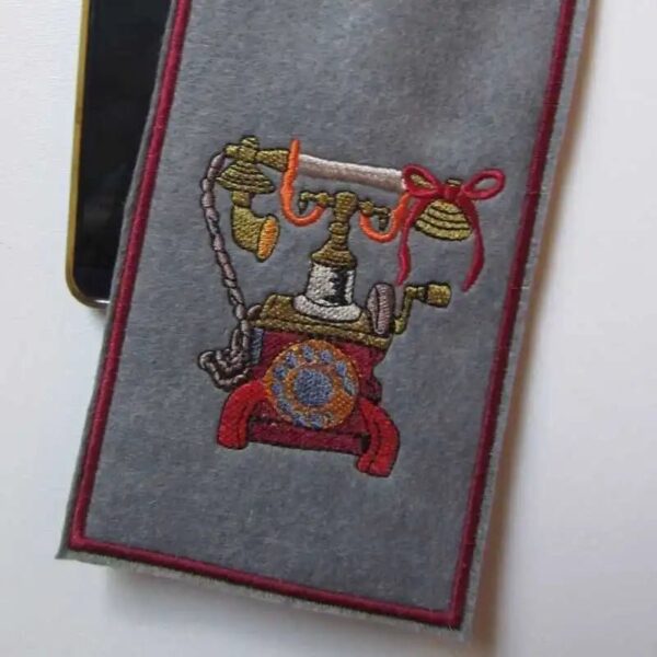 Stickdatei Telefon Vintage