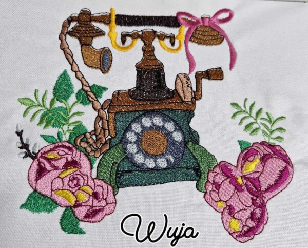 Stickdatei Telefon Vintage