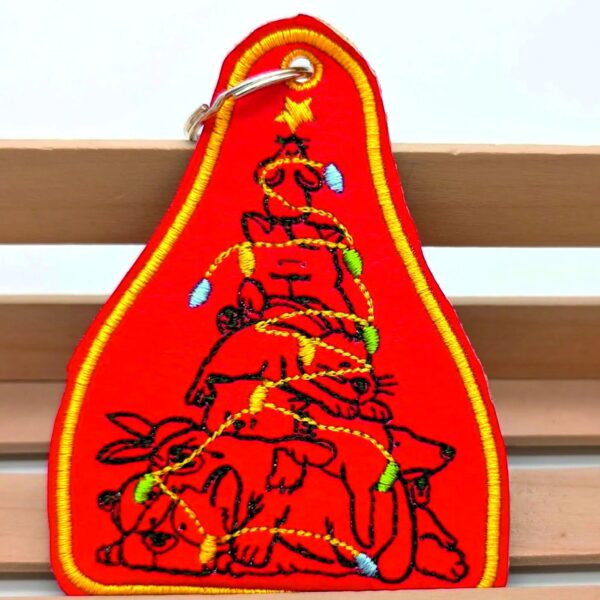 Stickdatei Weihnachten Tierisch - ITH