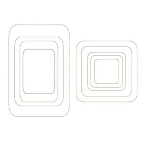 ITH Stickdatei Untersetzer einfach eckig Blanko