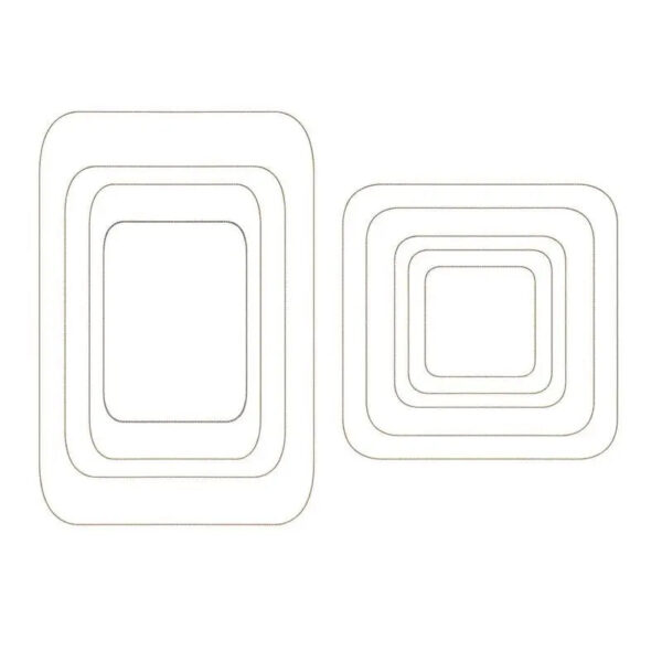 ITH Stickdatei Untersetzer einfach eckig Blanko