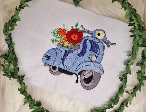 Stickdatei Vespa Vintage