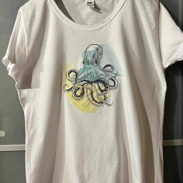 Stickdatei Oktopus Vintage