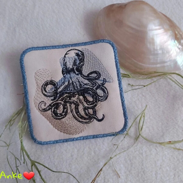 Stickdatei Oktopus Vintage