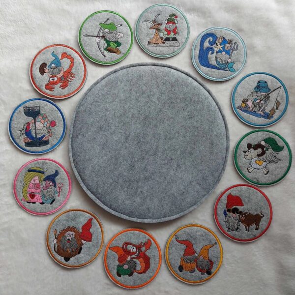 Stickdatei Wichtel Sternzeichen Paket 12 Zeichen