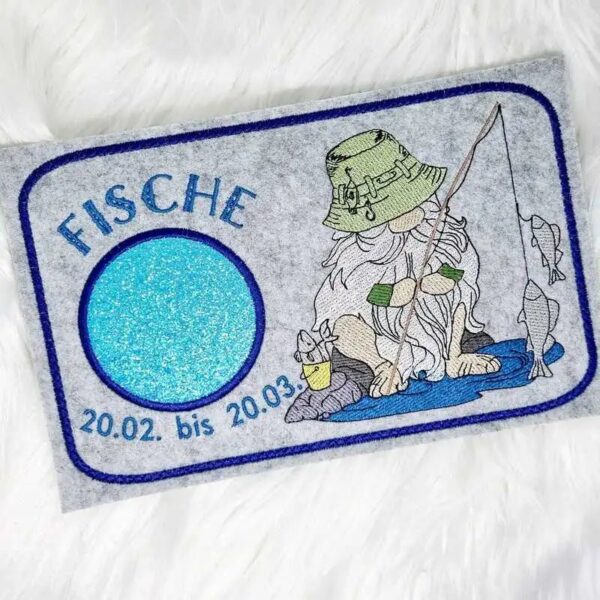 Stickdatei Wichtel Sternzeichen Fische