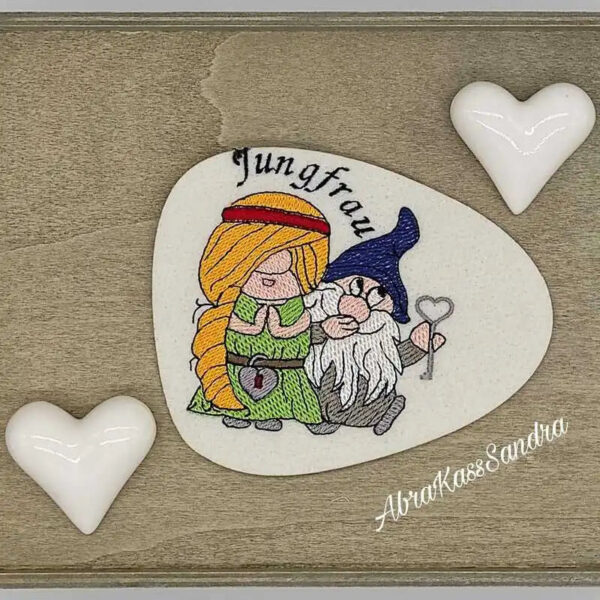 Stickdatei Wichtel Sternzeichen Jungfrau