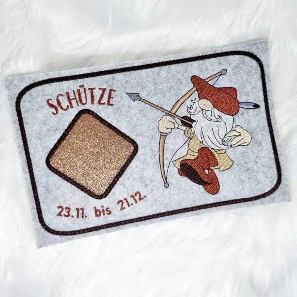 Stickdatei Wichtel Sternzeichen Schütze