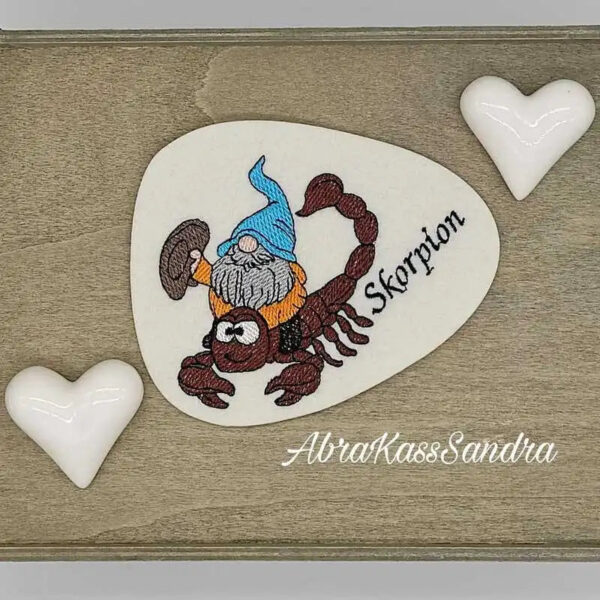 Stickdatei Wichtel Sternzeichen Skorpion