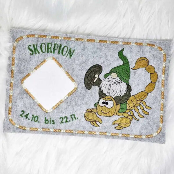 Stickdatei Wichtel Sternzeichen Skorpion