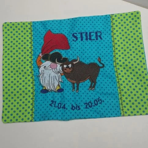 Stickdatei Wichtel Sternzeichen Stier