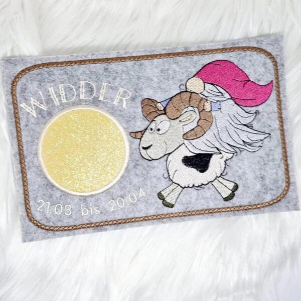 Stickdatei Wichtel Sternzeichen Widder