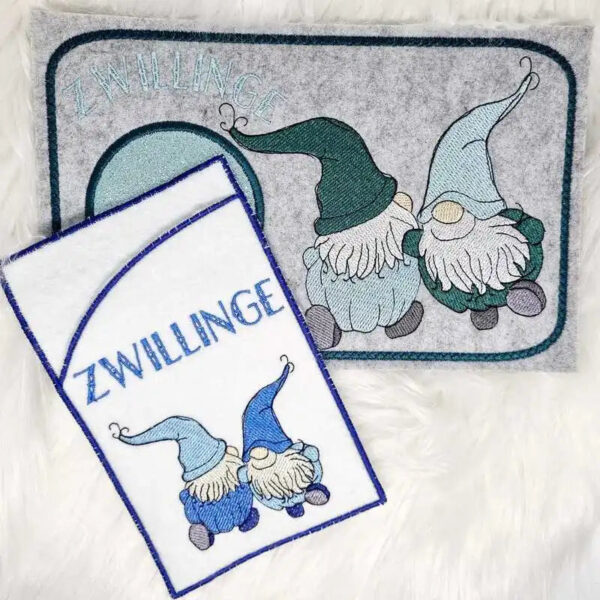 Stickdatei Wichtel Sternzeichen Zwillinge