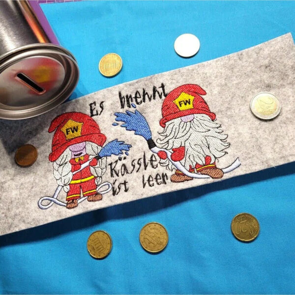 ITH Stickdatei Wichtel und Wichteline Feuerwehr