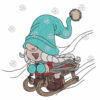 Stickdatei Wichteline Schlitten