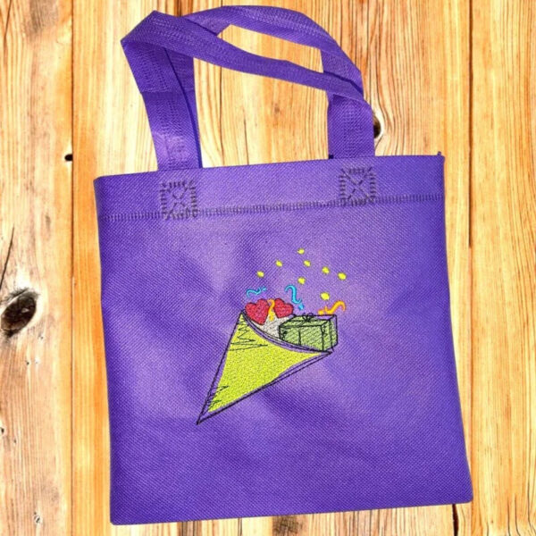 Stickdatei Wundertüte mit Spruch