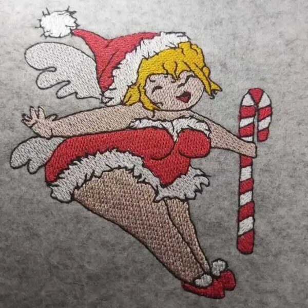 Stickdatei Zarte Elfe mit Spruch