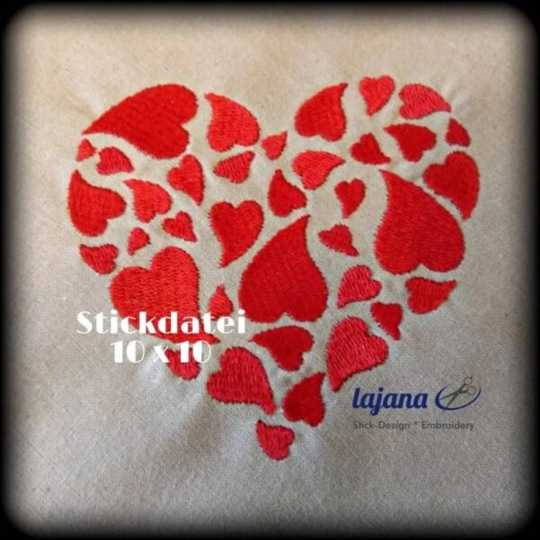 Stickdateien Herzen Dreier-Set