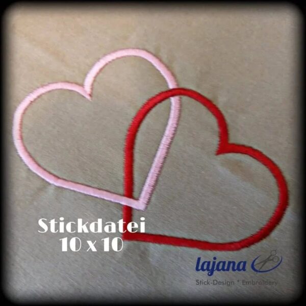 Stickdateien Herzen Dreier-Set