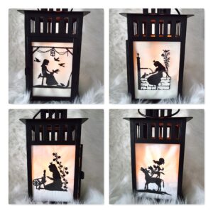 Stickdatei 11 Märchen im Scherenschnitt-Stil