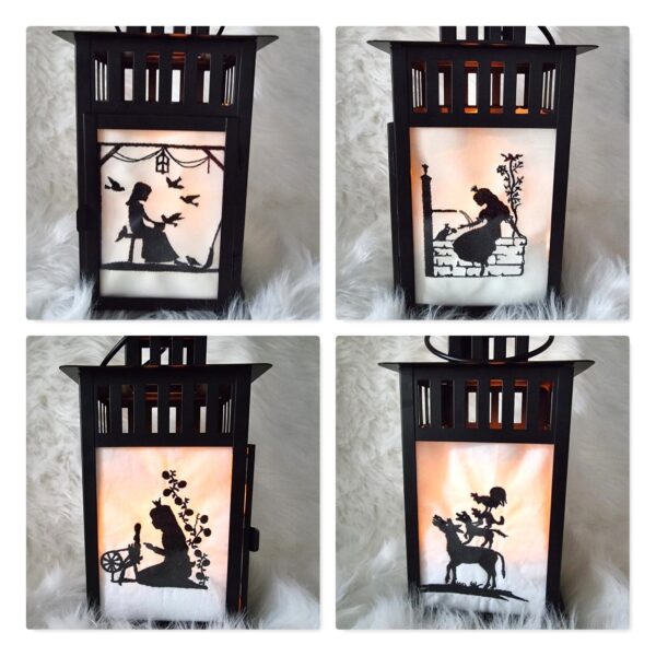 Stickdatei 11 Märchen im Scherenschnitt-Stil