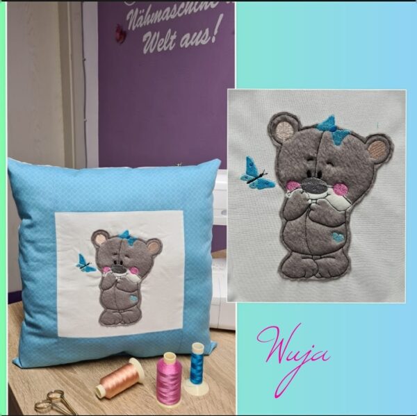 Stickdatei Bären Set Doodleapplikation 4-er Set