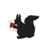 Stickdatei Eichhörnchen im Scherenschnitt-Stil
