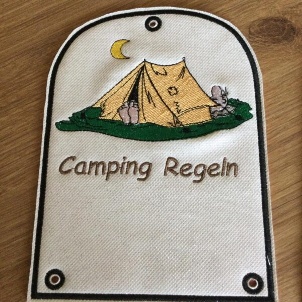 ITH Stickdatei Campingdeko Zelt Ergänzung