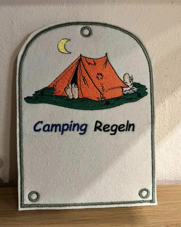 ITH Stickdatei Campingdeko Zelt Ergänzung