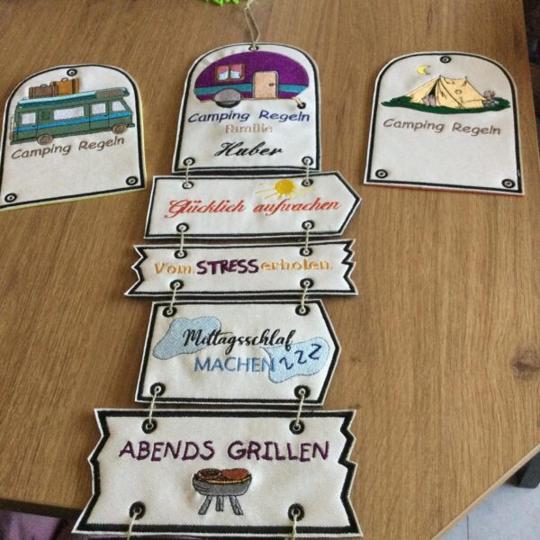 ITH Stickdatei Campingdeko Zelt Ergänzung