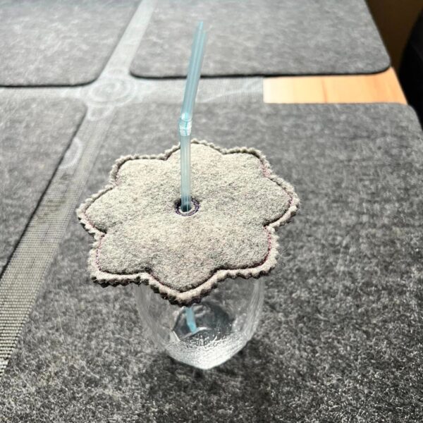 ITH Stickdatei Glasabdecker/ Untersetzer Seerose Seerosenblatt