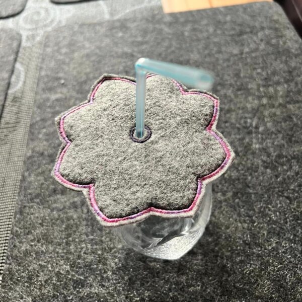 ITH Stickdatei Glasabdecker/ Untersetzer Seerose Seerosenblatt